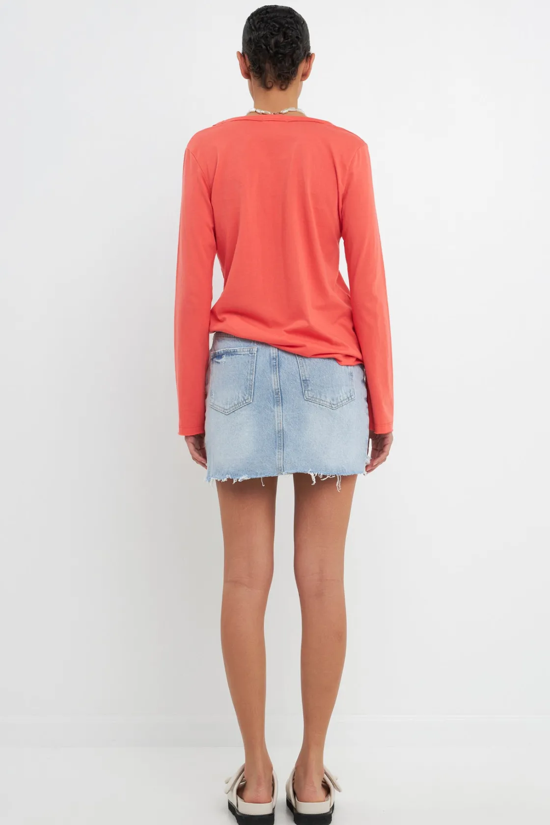 grey_lab__classic_long_sl_2.webp GREY LAB Loungewear | Tops*- Classic Long Sleeve V Neck Tee
