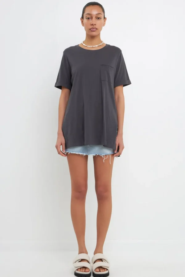 GREY LAB Loungewear*- Classic Round Neck T-shirt With Round Neck