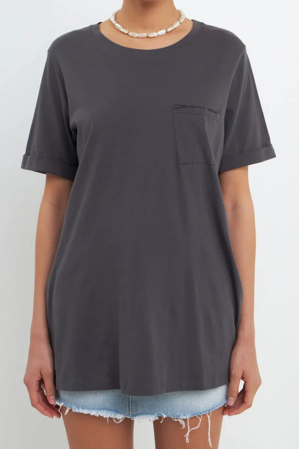 GREY LAB Loungewear*- Classic Round Neck T-shirt With Round Neck