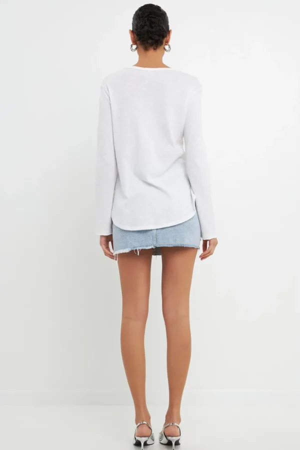 GREY LAB Loungewear | Tops*- Classic Round Neck Long Sleeves