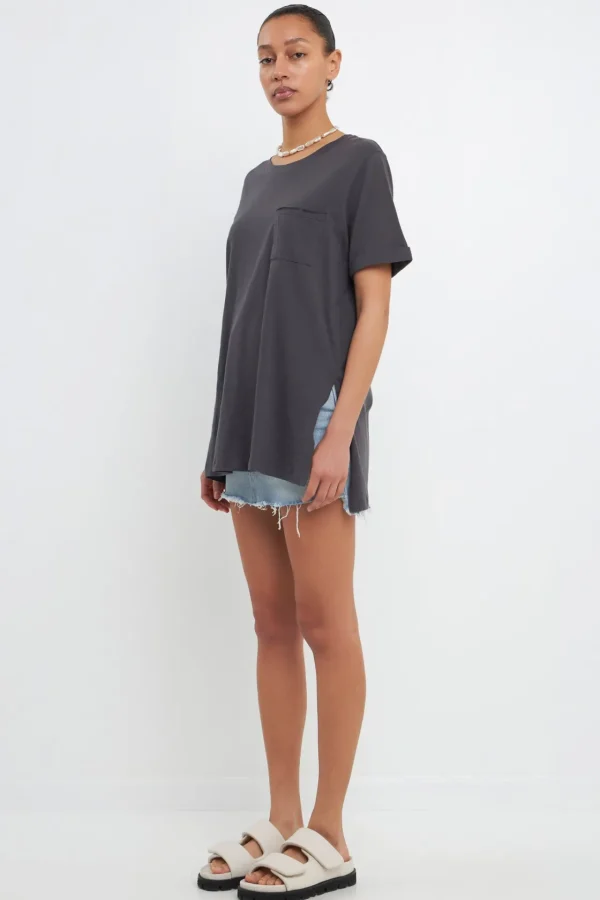 GREY LAB Loungewear*- Classic Round Neck T-shirt With Round Neck