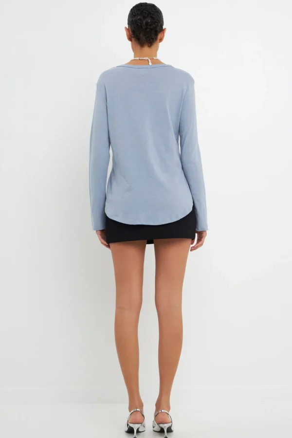 GREY LAB Loungewear | Tops*- Classic Round Neck Long Sleeves