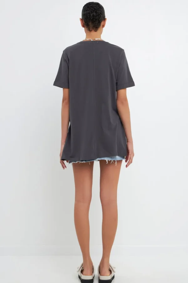 GREY LAB Loungewear*- Classic Round Neck T-shirt With Round Neck