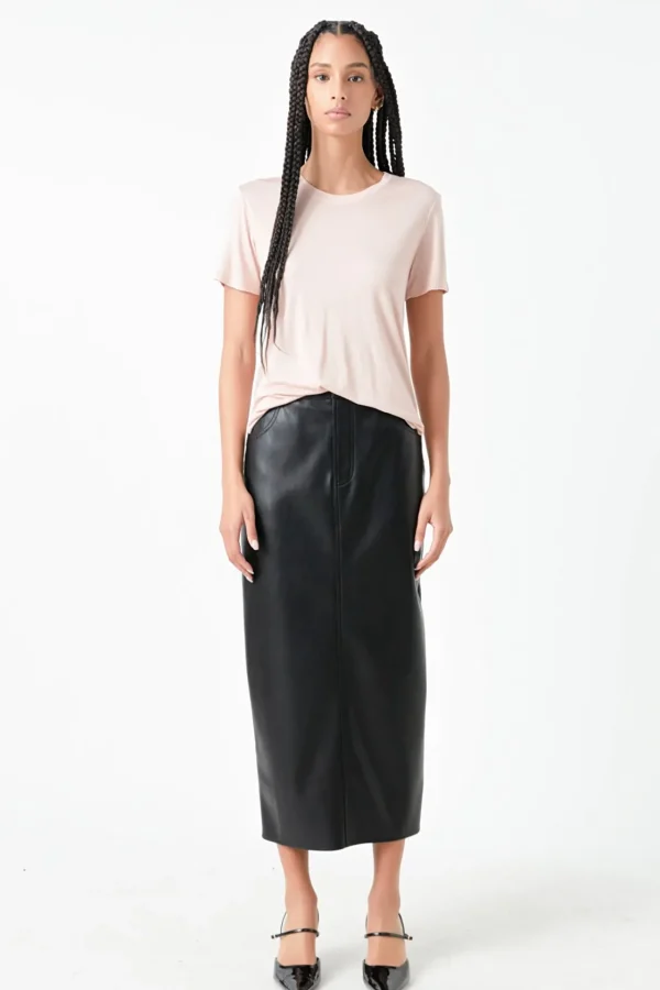GREY LAB Loungewear*- Classic Round Neck T-shirt With Round Neck