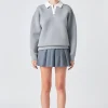 GREY LAB Tops*- Collared Sweatshirt HEATHERGREY