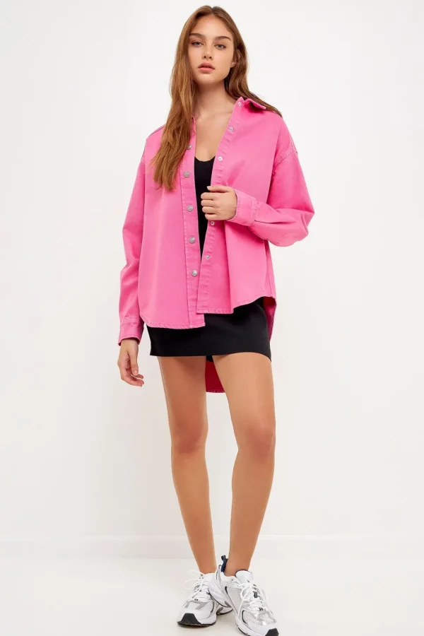 GREY LAB Jackets & Coats*- Color Denim Overshirts PINK