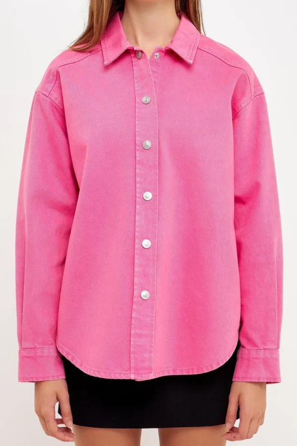 GREY LAB Jackets & Coats*- Color Denim Overshirts PINK