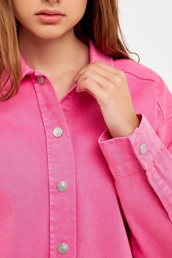 GREY LAB Jackets & Coats*- Color Denim Overshirts PINK
