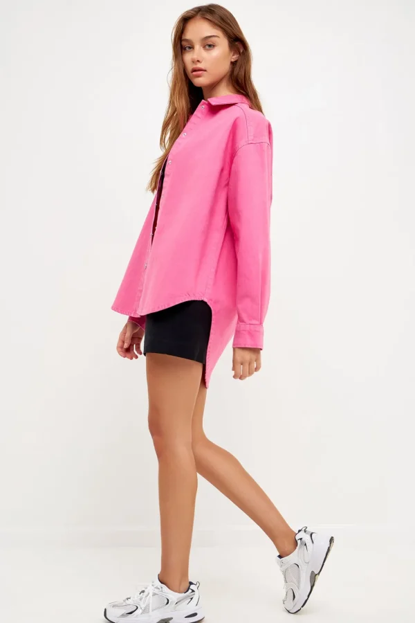 GREY LAB Jackets & Coats*- Color Denim Overshirts PINK