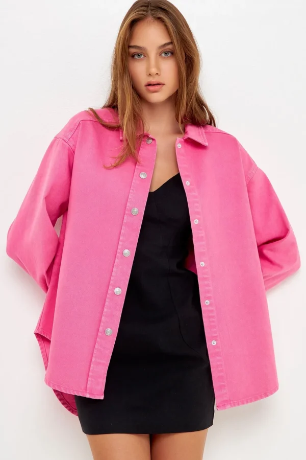 GREY LAB Jackets & Coats*- Color Denim Overshirts PINK