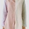 GREY LAB Tops*- Colorblock Linen Long Shirt MULTI