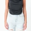 GREY LAB Tops*- Cowl Neck Ruched Top