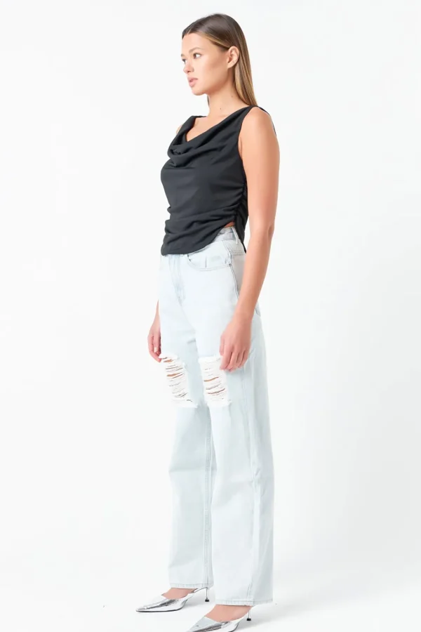 GREY LAB Tops*- Cowl Neck Ruched Top