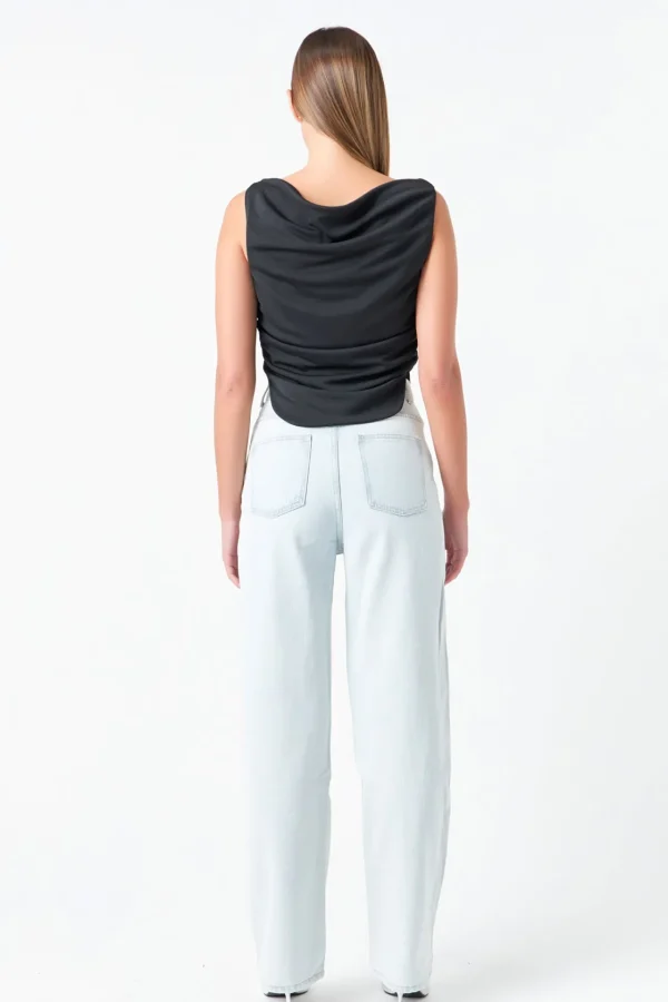 GREY LAB Tops*- Cowl Neck Ruched Top