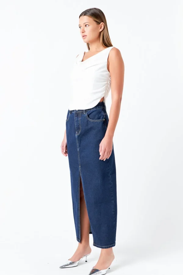 GREY LAB Tops*- Cowl Neck Ruched Top