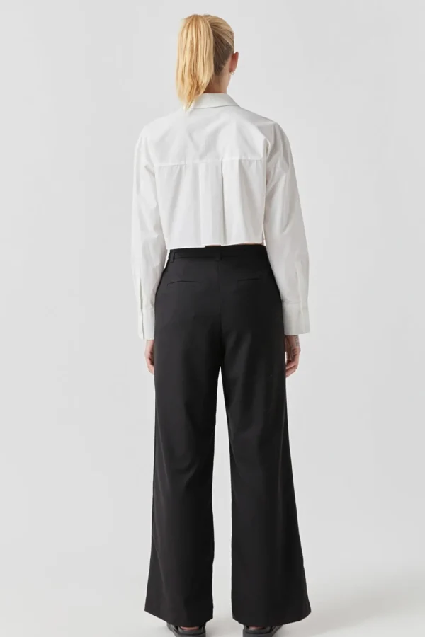 GREY LAB Shirts & Blouses | Tops*- Crop Collar Shirts WHITE