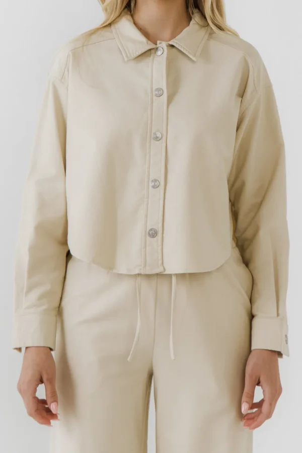 GREY LAB Shirts & Blouses | Tops*- Crop Shirts ECRU