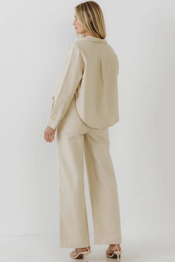 GREY LAB Shirts & Blouses | Tops*- Crop Shirts ECRU