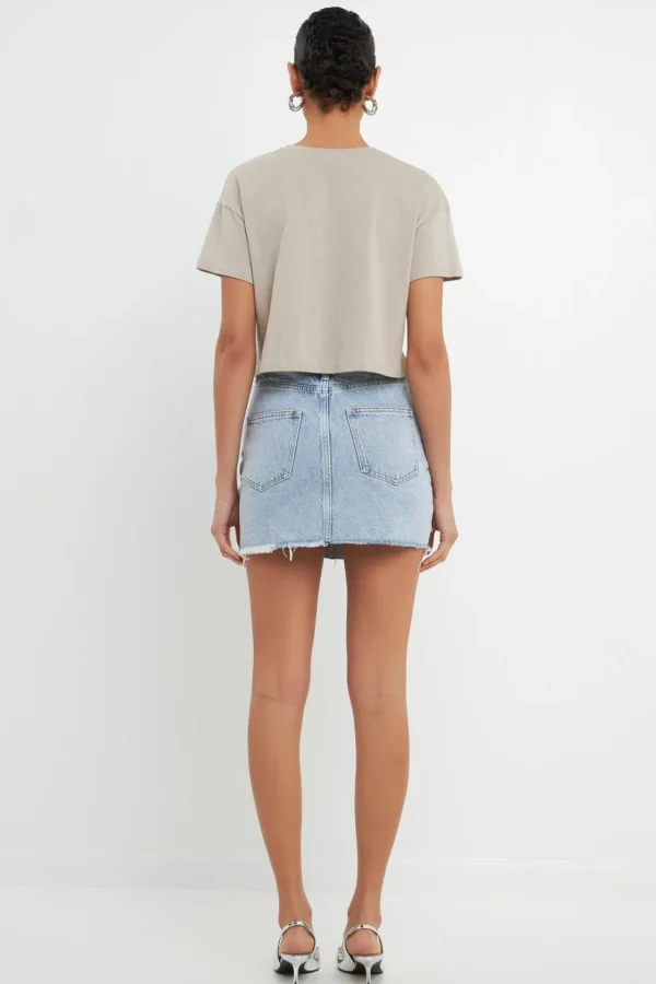 GREY LAB Tops*- Cropped Basic T-Shirt