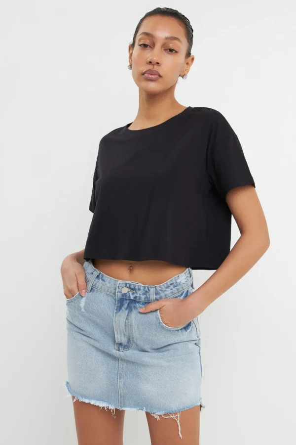 GREY LAB Tops*- Cropped Basic T-Shirt