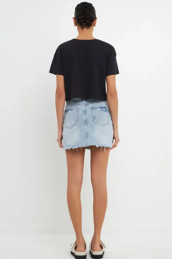 GREY LAB Tops*- Cropped Basic T-Shirt