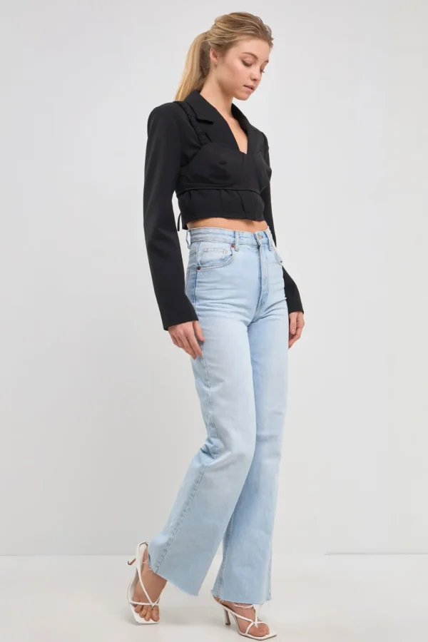 GREY LAB Blazers | Tops*- Cropped Blazer BLACK