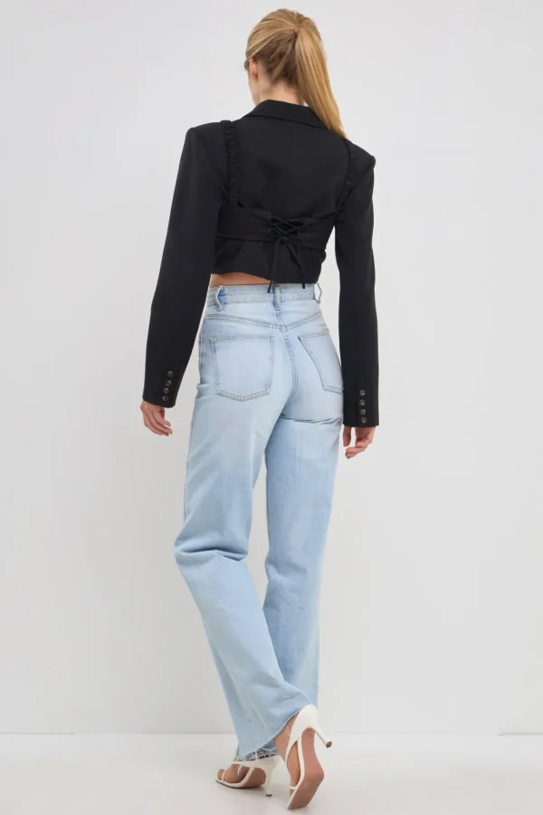 GREY LAB Blazers | Tops*- Cropped Blazer BLACK