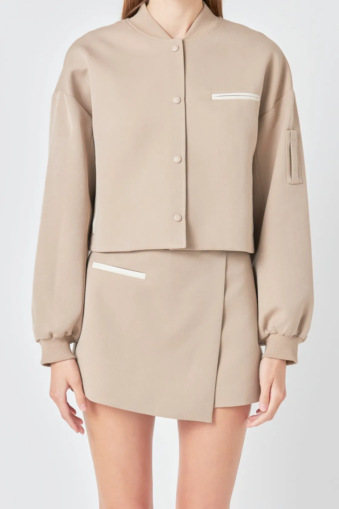 grey_lab__cropped_bomber__1.webp GREY LAB Matching Sets | Jackets & Coats*- Cropped Bomber Jacket