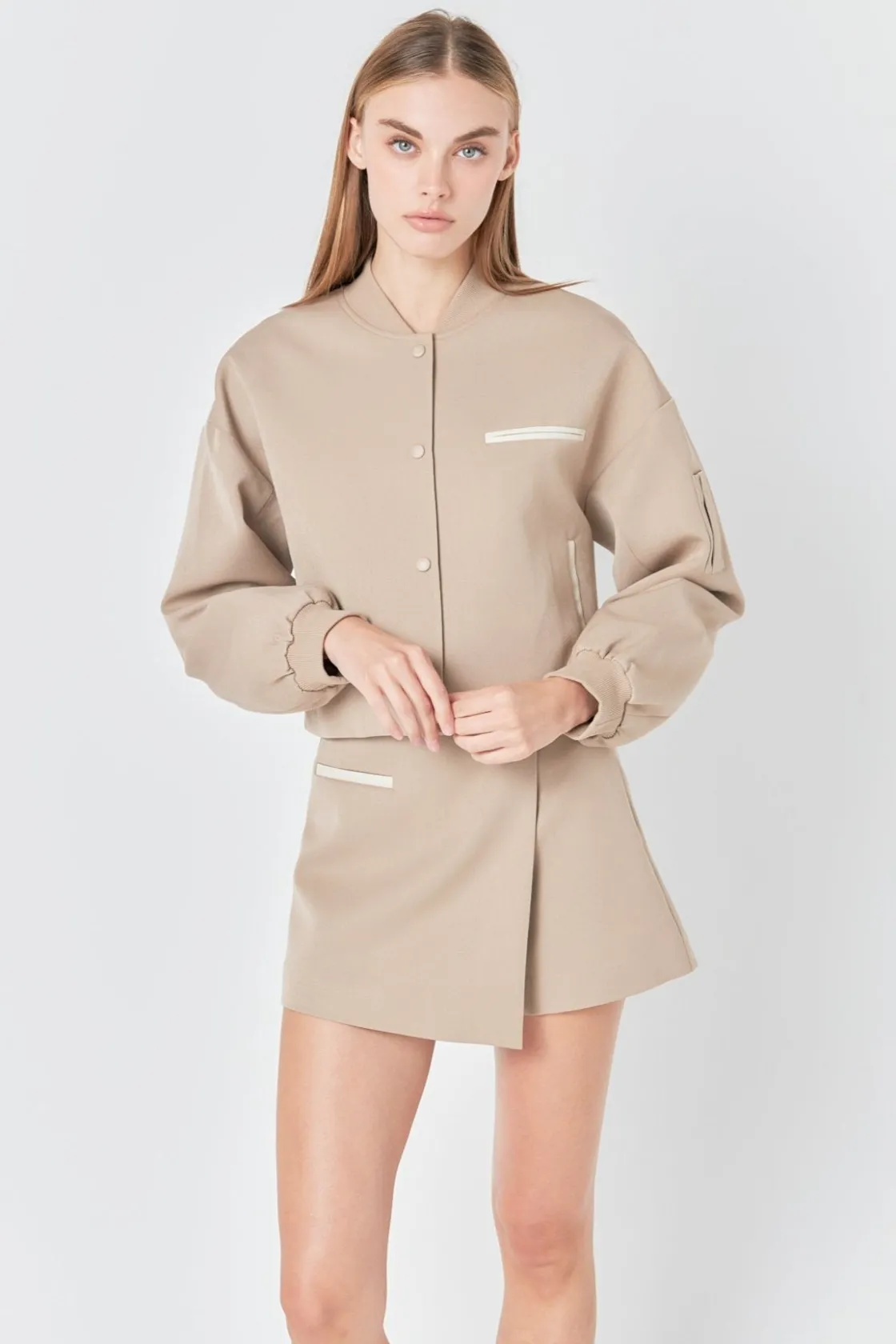 grey_lab__cropped_bomber__3.webp GREY LAB Matching Sets | Jackets & Coats*- Cropped Bomber Jacket