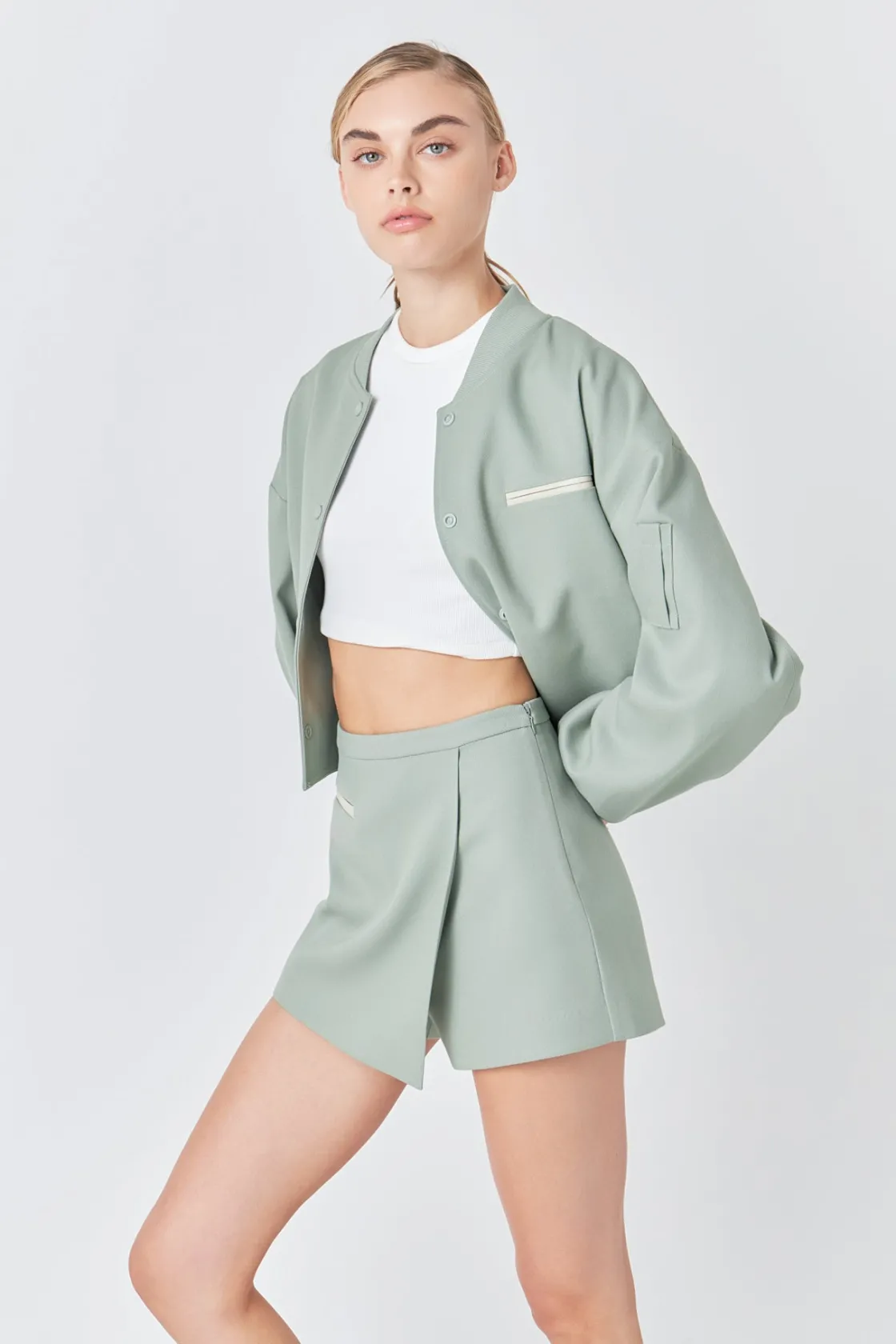 grey_lab__cropped_bomber__5.webp GREY LAB Matching Sets | Jackets & Coats*- Cropped Bomber Jacket