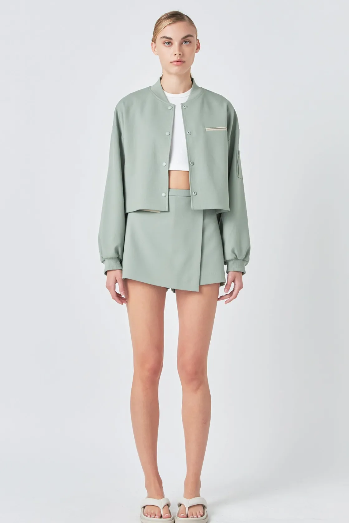 grey_lab__cropped_bomber__6.webp GREY LAB Matching Sets | Jackets & Coats*- Cropped Bomber Jacket