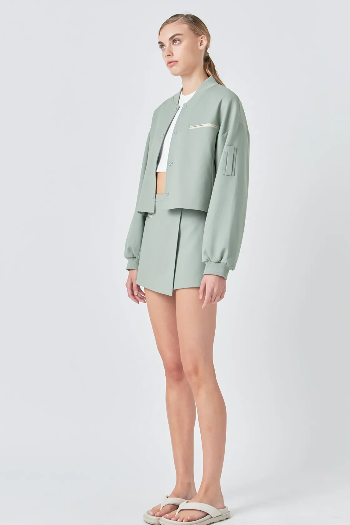 grey_lab__cropped_bomber__8.webp GREY LAB Matching Sets | Jackets & Coats*- Cropped Bomber Jacket