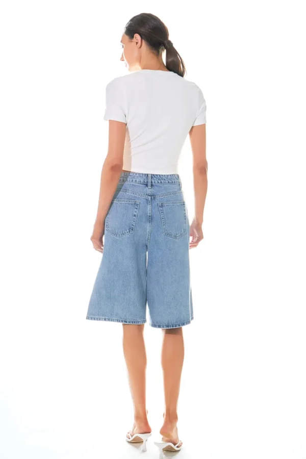 GREY LAB Tops*- Cropped Bustier Short Sleeve T Shirt