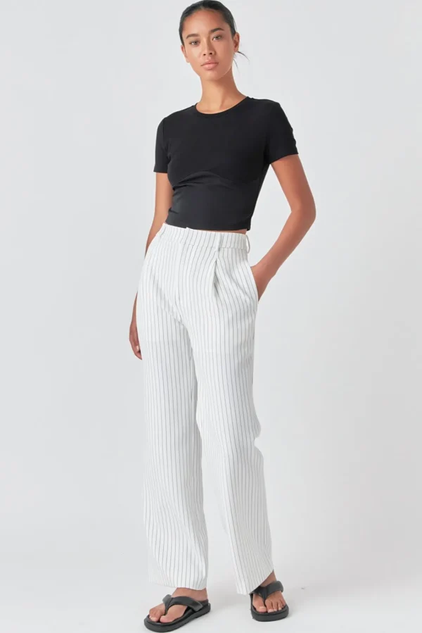 GREY LAB Tops*- Cropped Bustier Short Sleeve T Shirt