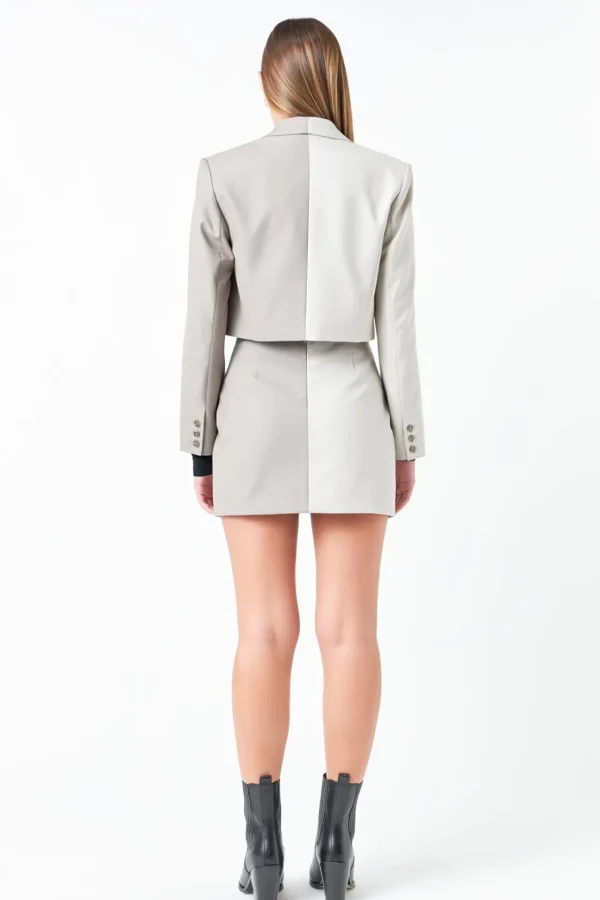 GREY LAB Matching Sets | Blazers*- Cropped Colorblock Blazer GREYMULTI