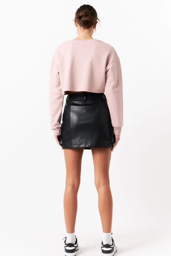 GREY LAB Loungewear | Tops*- Cropped Long Sleeve Sweatshirt MAUVE