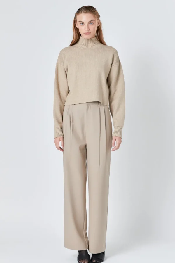 GREY LAB Sweaters & Knits | Tops*- Cropped Sweater BEIGE