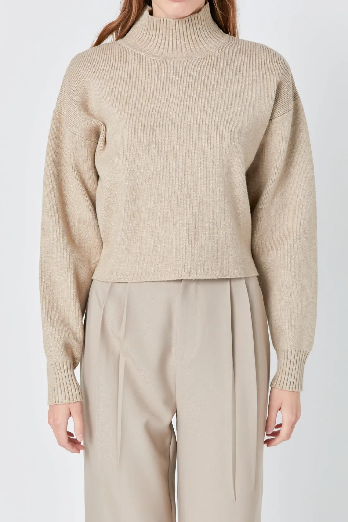 grey_lab__cropped_sweater_1.webp GREY LAB Sweaters & Knits | Tops*- Cropped Sweater BEIGE