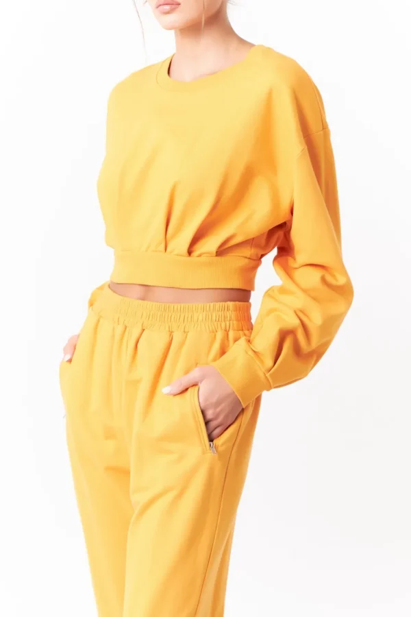 GREY LAB Tops*- Cropped Sweatshirt ORANGE