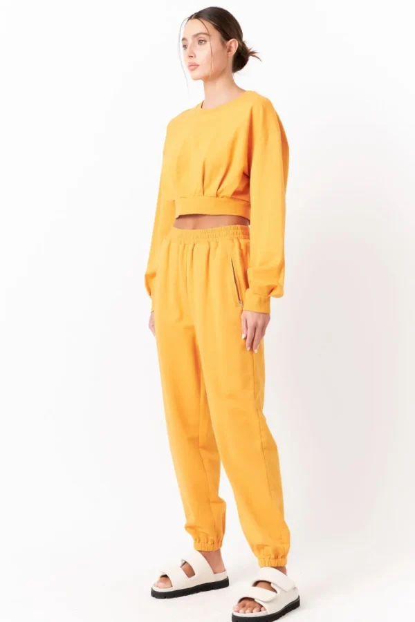 GREY LAB Tops*- Cropped Sweatshirt ORANGE
