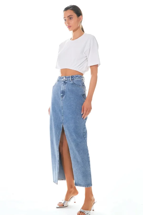 GREY LAB Tops*- Cropped T-Shirt WHITE