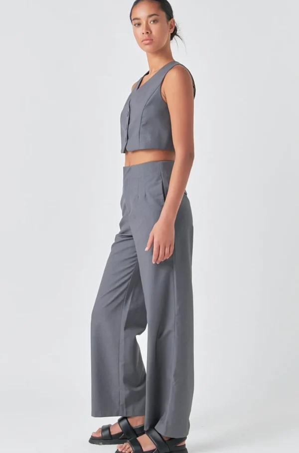 GREY LAB Matching Sets | Tops*- Cropped Vest HEATHERGREY