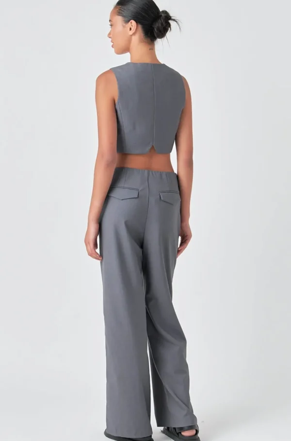 GREY LAB Matching Sets | Tops*- Cropped Vest HEATHERGREY
