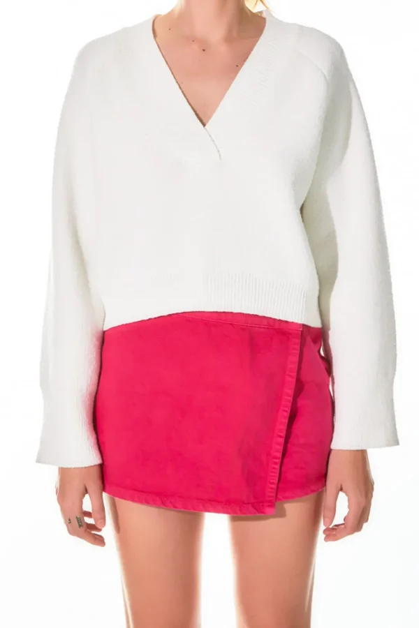 GREY LAB Loungewear | Sweaters & Knits*- Cropped V-Neck Sweater CREAM