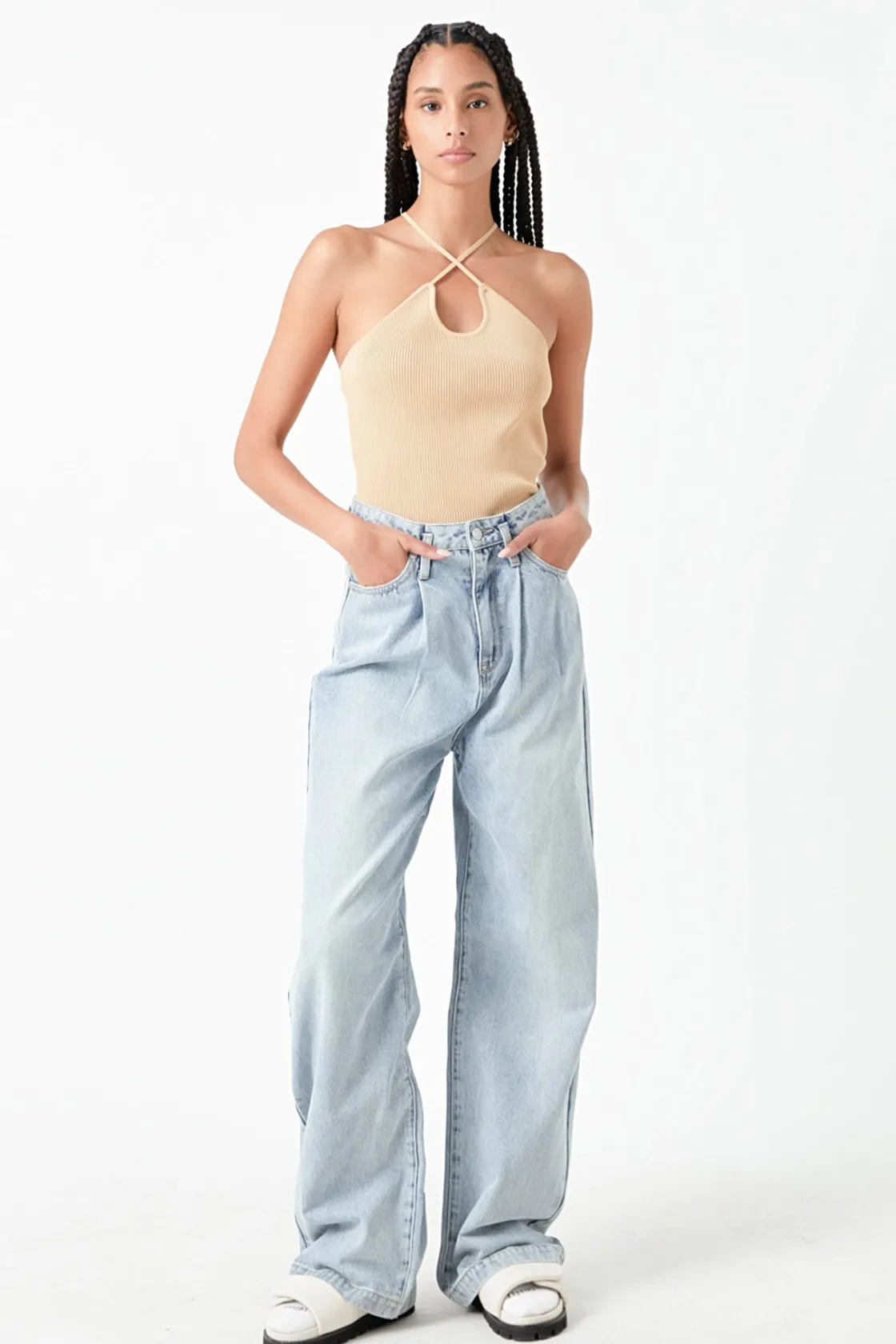 grey_lab__crossover_skinn_0.webp GREY LAB Sweaters & Knits | Tops*- Crossover Skinny Rib Knit Top