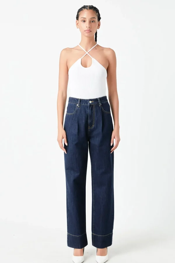 GREY LAB Sweaters & Knits | Tops*- Crossover Skinny Rib Knit Top