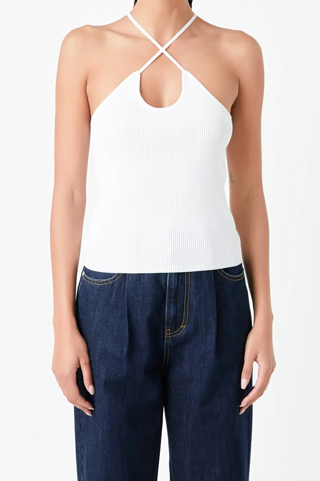 grey_lab__crossover_skinn_13.webp GREY LAB Sweaters & Knits | Tops*- Crossover Skinny Rib Knit Top