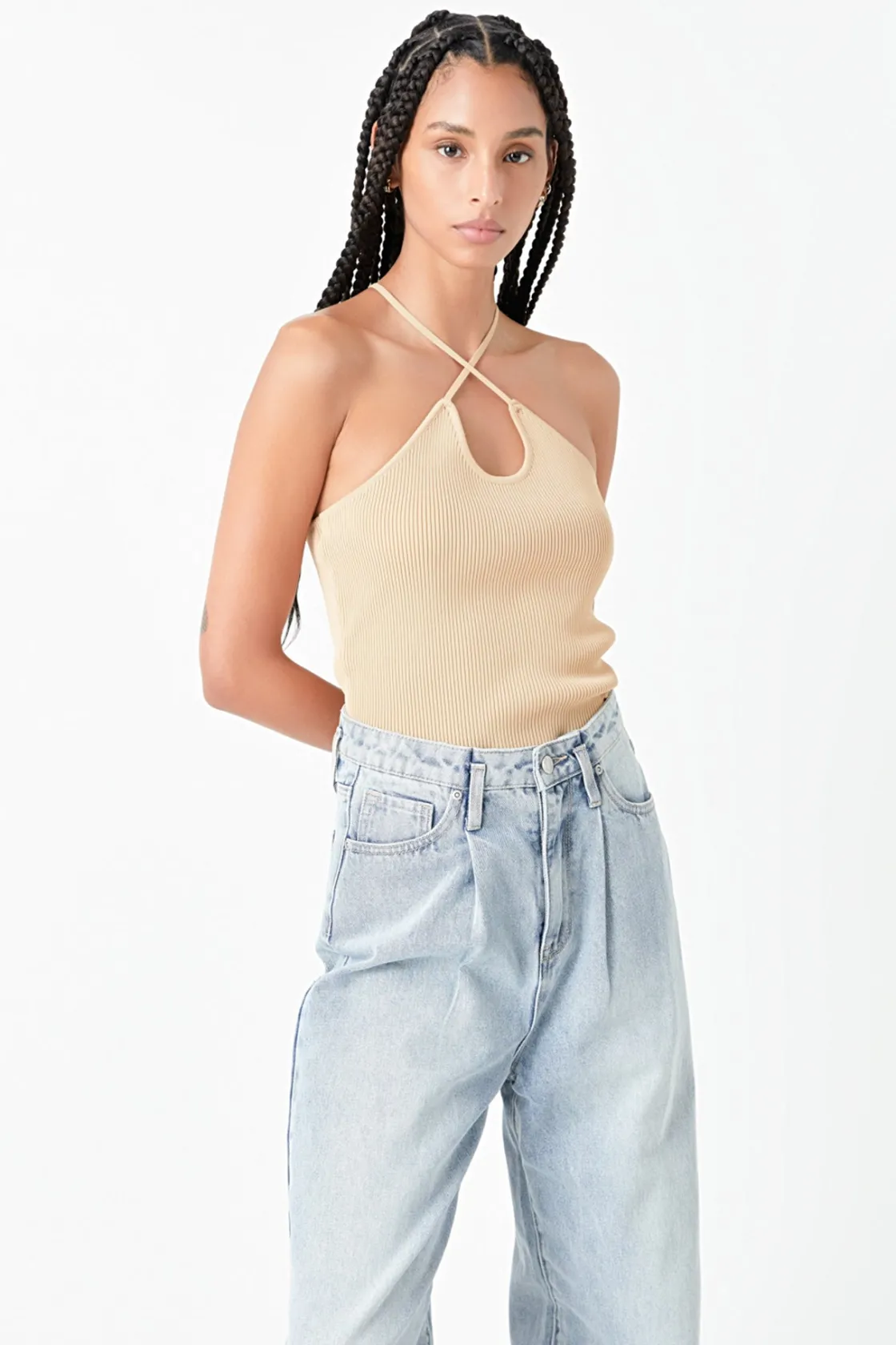 grey_lab__crossover_skinn_2.webp GREY LAB Sweaters & Knits | Tops*- Crossover Skinny Rib Knit Top