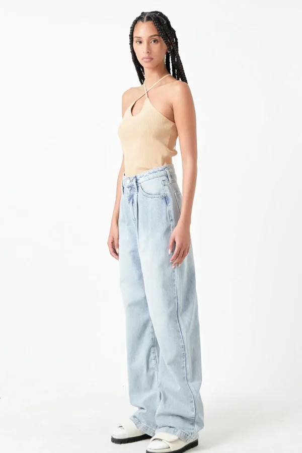 GREY LAB Sweaters & Knits | Tops*- Crossover Skinny Rib Knit Top