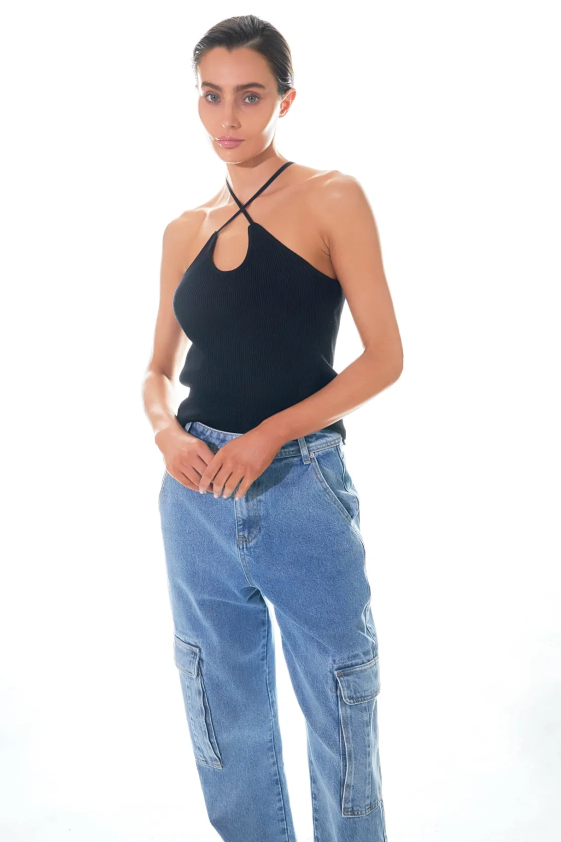 grey_lab__crossover_skinn_5.webp GREY LAB Sweaters & Knits | Tops*- Crossover Skinny Rib Knit Top